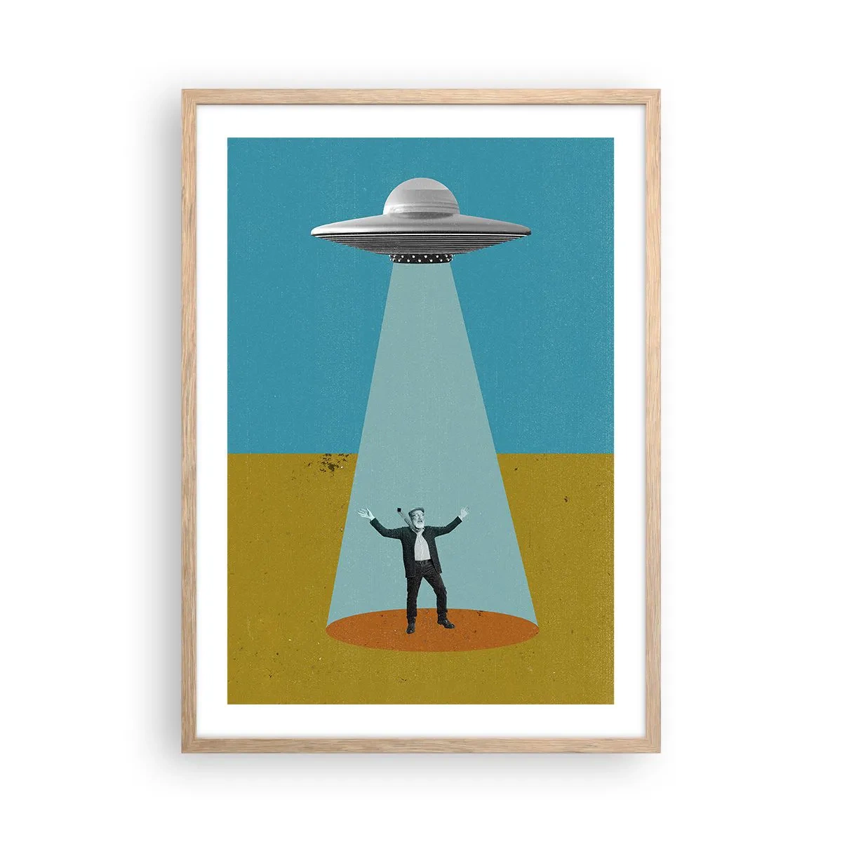 Poszter világos tölgy keretben - Közeli találkozás - 50x70 cm