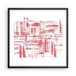 Poszter fehér keretben - A vörös város - 50x50 cm