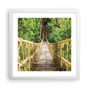 Poszter fekete keretben - Zöldben ragadva - 40x40 cm