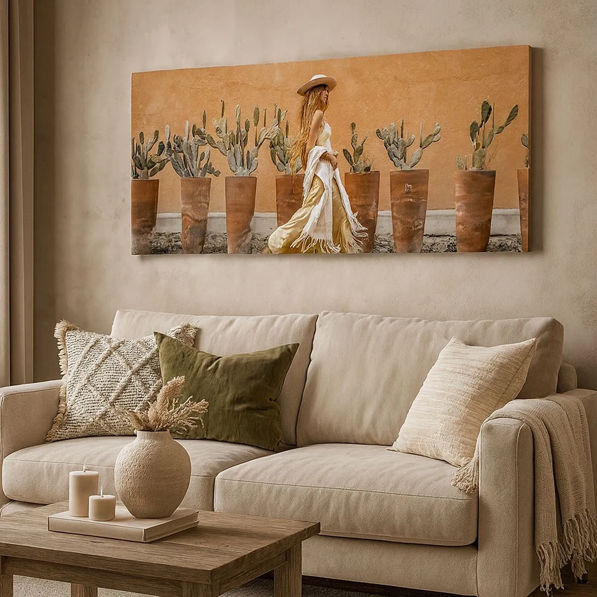 Vászonkép - Hippi stílusban - 100x40 cm