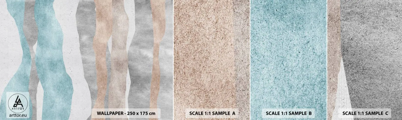 Fotótapéta Minta Standard Eco - A meghittség tanulmánya - Pasztell, Minimalista, Vonalak - 100x30 cm