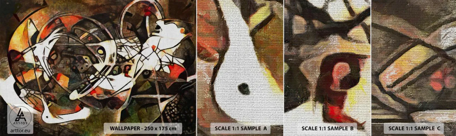 Fotótapéta Minta Premium Canvas - Hallod a mozgást? - Absztrakció, Kubizmus, Darab - 100x30 cm