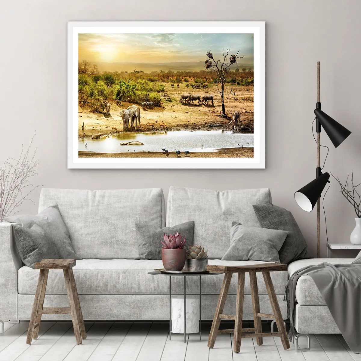 Poszter fekete keretben - „Z Edenu zaś wypływała rzeka…" - 91x61 cm