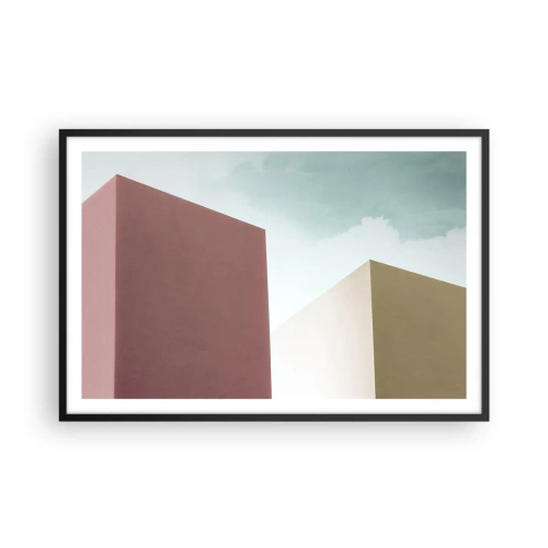Poszter fehér keretben - Egy napsütéses nyár geometriája - 91x61 cm