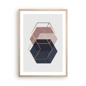 Poszter világos tölgy keretben - Az egyszerűség ereje - 50x70 cm