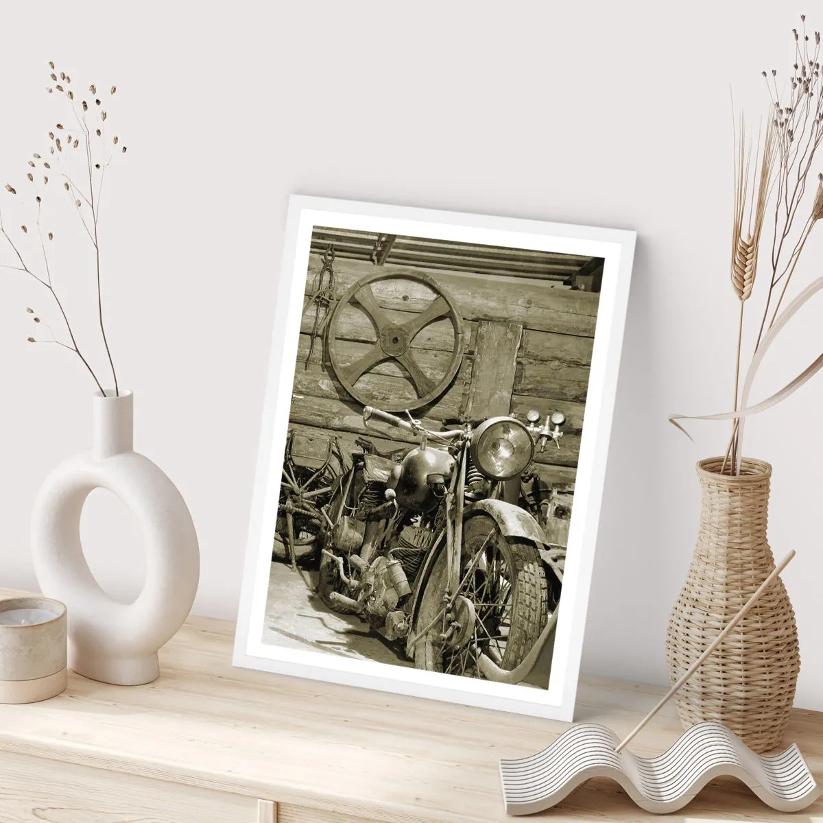 Poszter fekete keretben - Władek bácsi fészerében - 40x50 cm