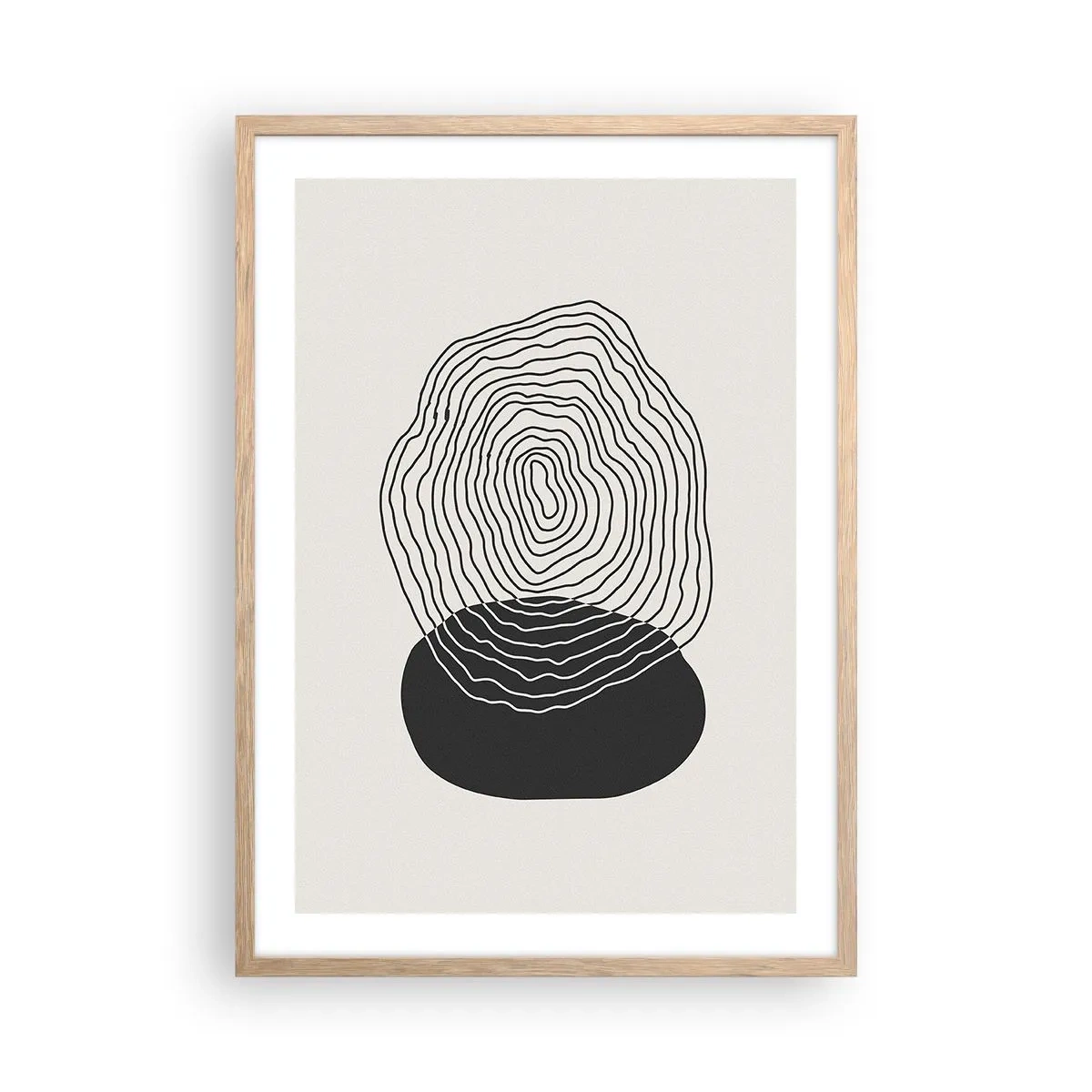 Poszter világos tölgy keretben - Létezés és rángatózás - 50x70 cm