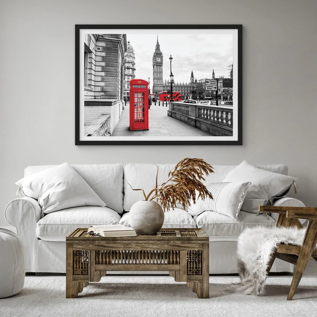 Poszter fehér keretben - London, kétségtelenül - 70x50 cm