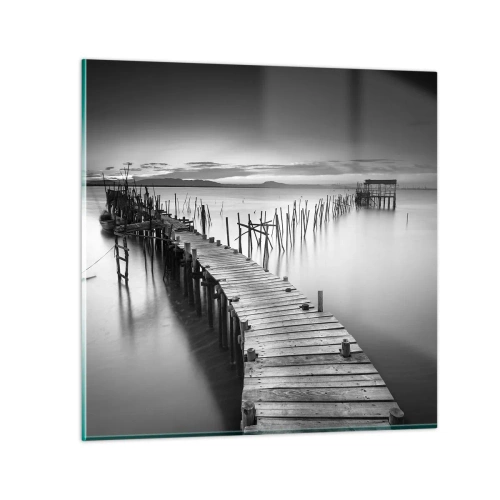 Üveg kép - Egy elfeledett part békéje - 40x40 cm