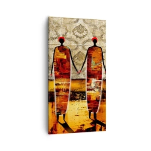Vászonkép - Etnikai összetétel Afrika színeiben - 55x100 cm