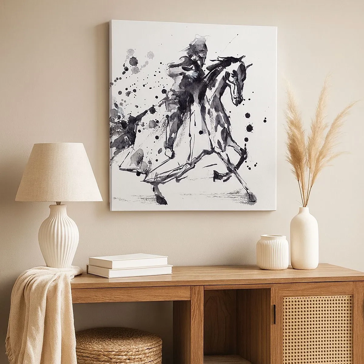 Vászonkép - Fekete lovag - 30x30 cm