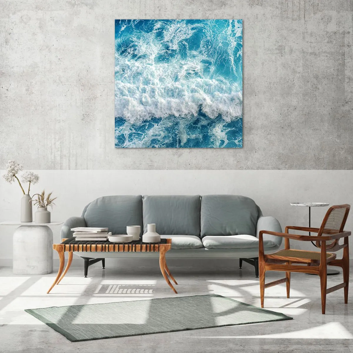 Üveg kép - Vidáman és ugrálva - 40x40 cm