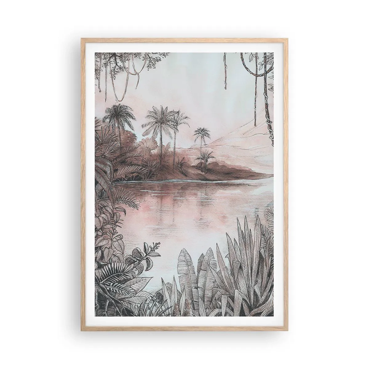 Poszter világos tölgy keretben - Egy 19. századi felfedező naplója - 70x100 cm