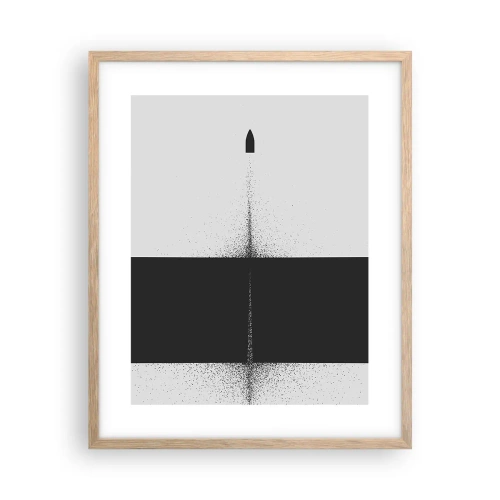 Poszter világos tölgy keretben - Egyenesen a cél felé - 40x50 cm