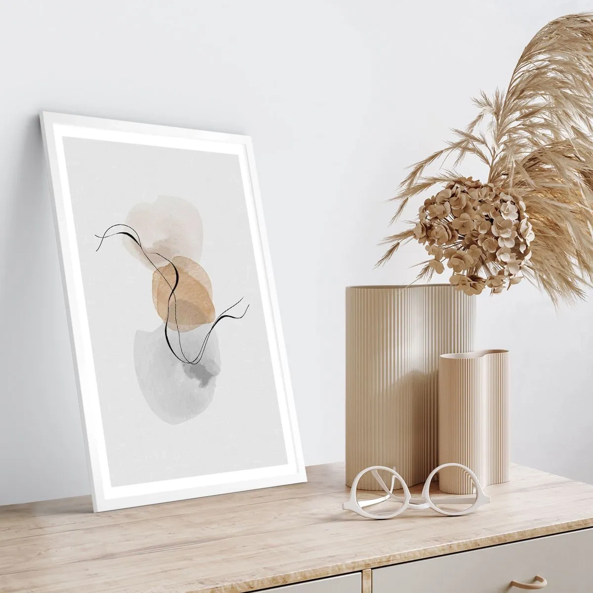 Poszter fekete keretben - Léggyöngyök - 70x100 cm