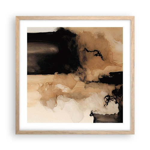 Poszter világos tölgy keretben - Egy érdekes absztrakció - 50x50 cm