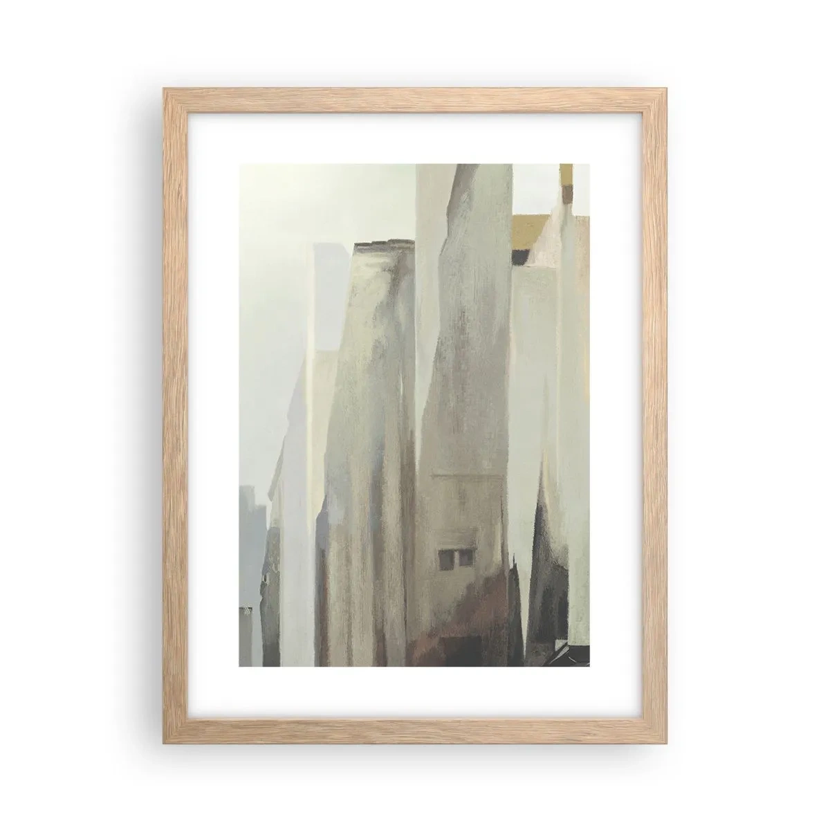 Poszter világos tölgy keretben - Álom a városról - 30x40 cm