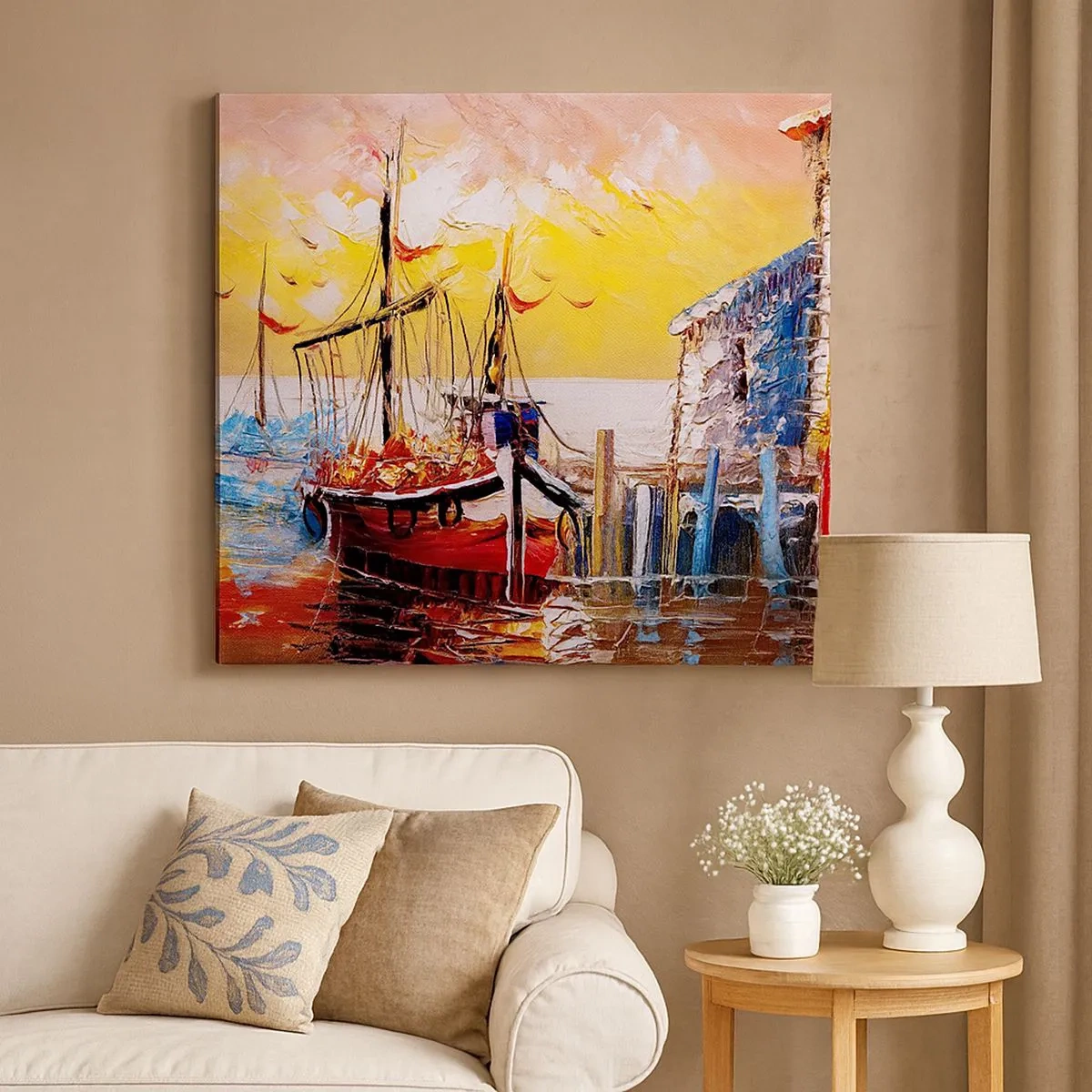 Vászonkép - Boldog visszatérés - 30x30 cm