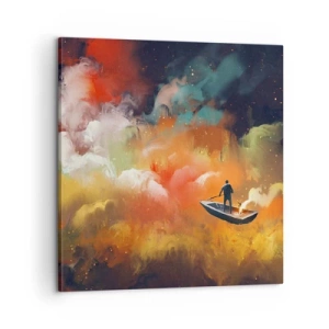 Vászonkép - Hajóval a galaxison keresztül - 60x60 cm