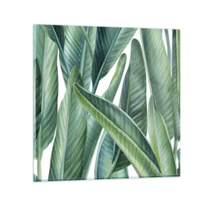 Üveg kép - Zöld önmagában - 70x70 cm