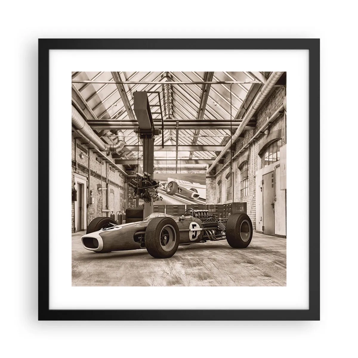 Poszter fehér keretben - A győztes pihenője - 40x40 cm