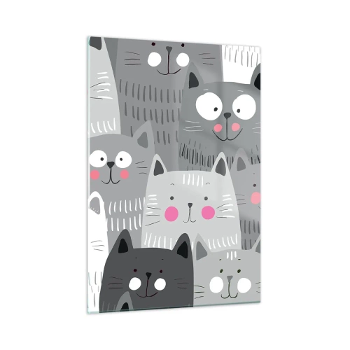 Üveg kép - A macska világa - 50x70 cm