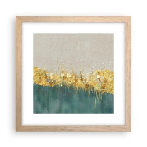 Poszter világos tölgy keretben - Az aranyhatár - 30x30 cm