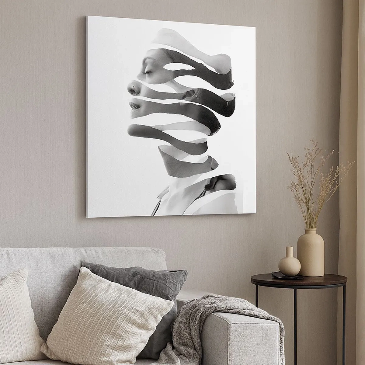 Vászonkép - Szürreális portré - 30x30 cm