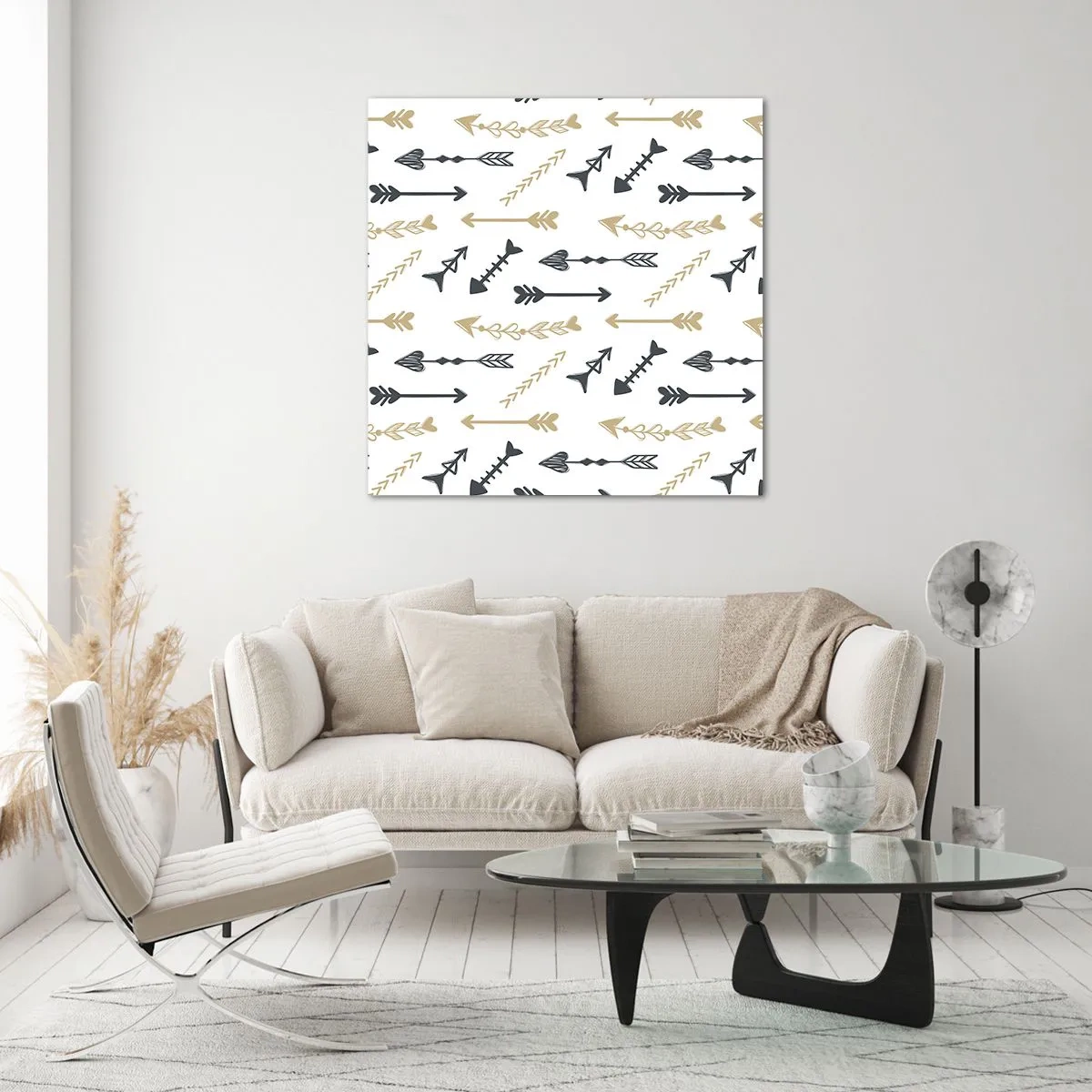 Üveg kép - Az íjász álma - 70x70 cm