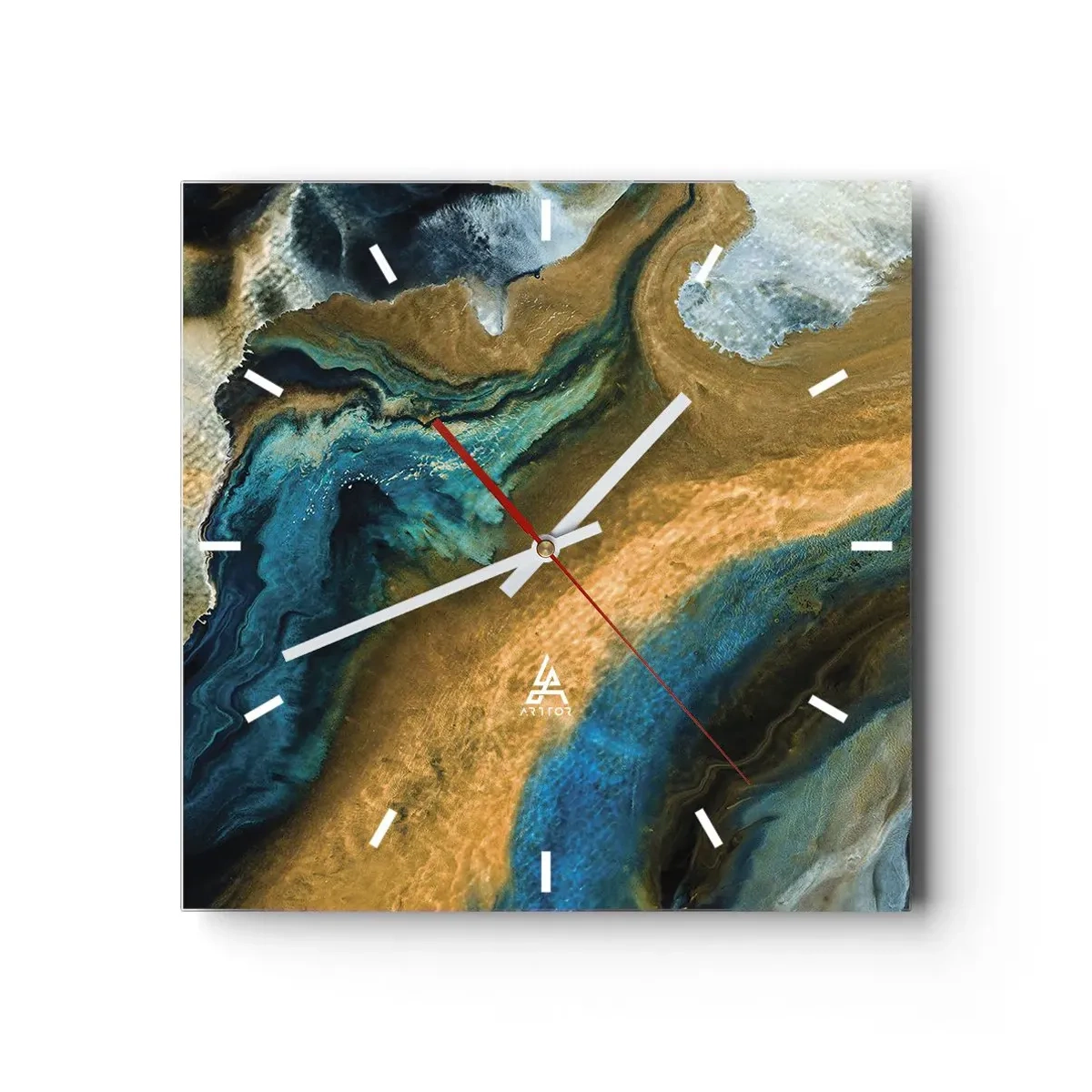 Falióra, Óra - Kék - sárga - kölcsönös hatások - 40x40 cm