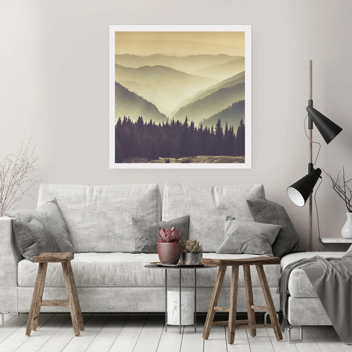 Poszter - Hegyeken túl… - 60x60 cm