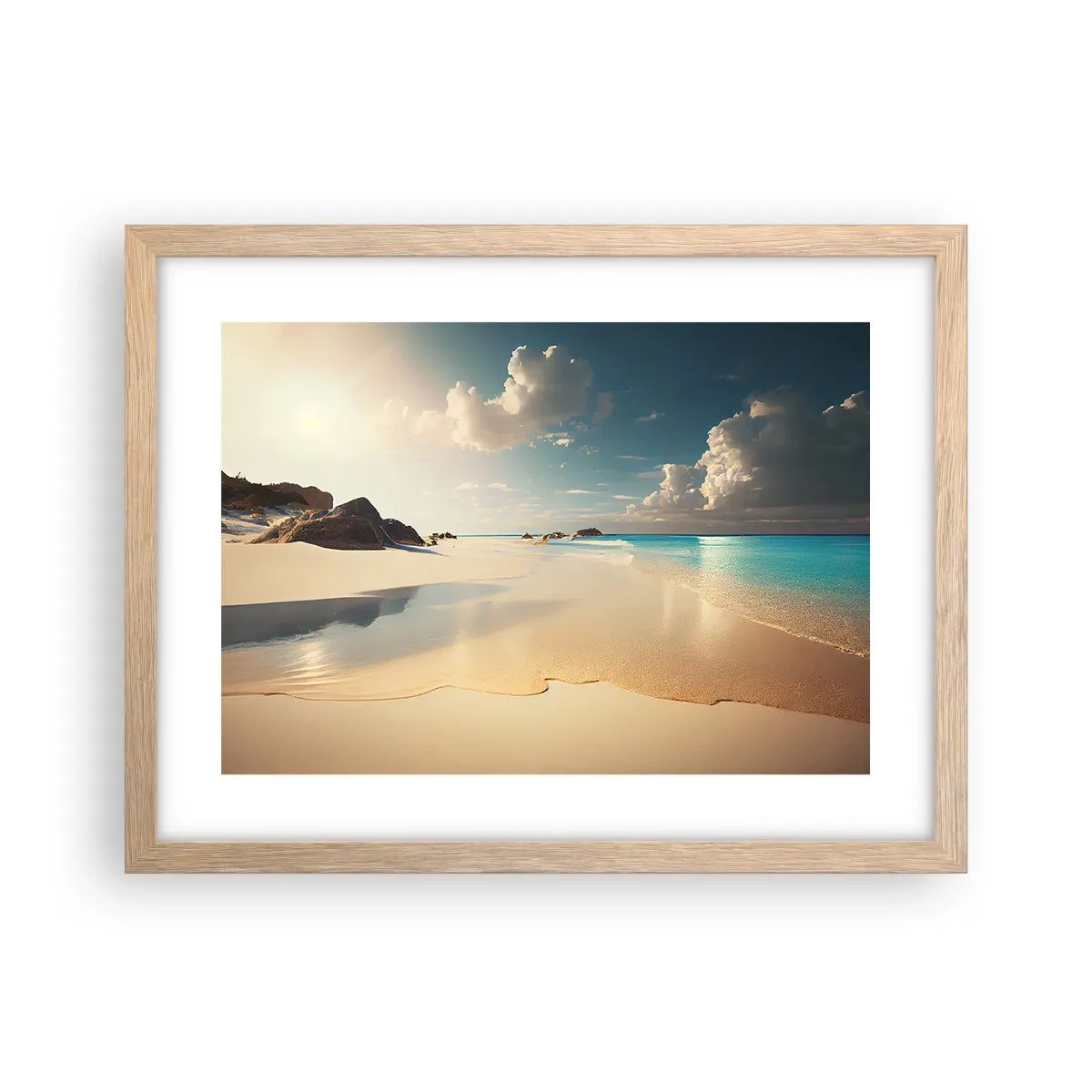 Poszter világos tölgy keretben - Egy álomszerű nap - 40x30 cm