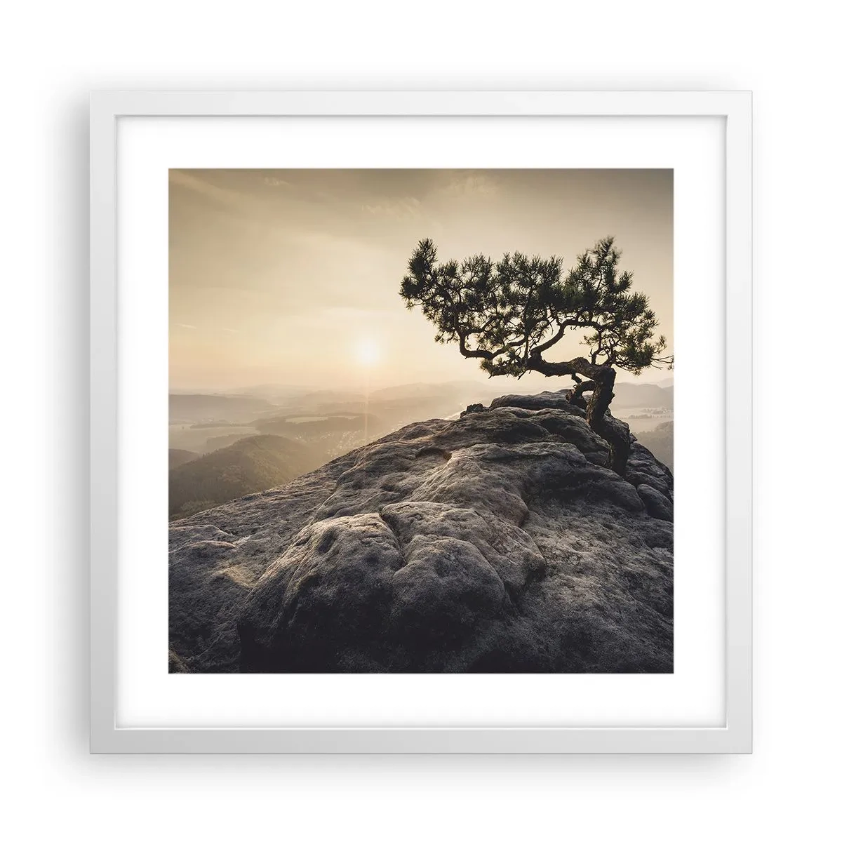 Poszter fekete keretben - Az élet mindig győz - 40x40 cm