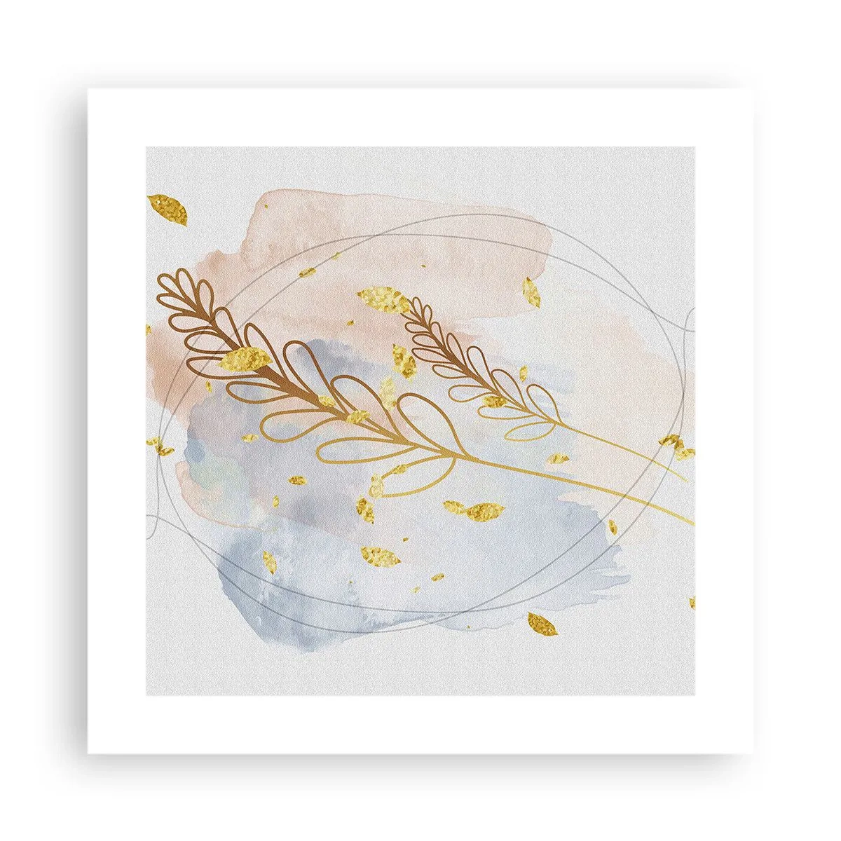 Poszter - Aranyszínű fuvallat - 40x40 cm