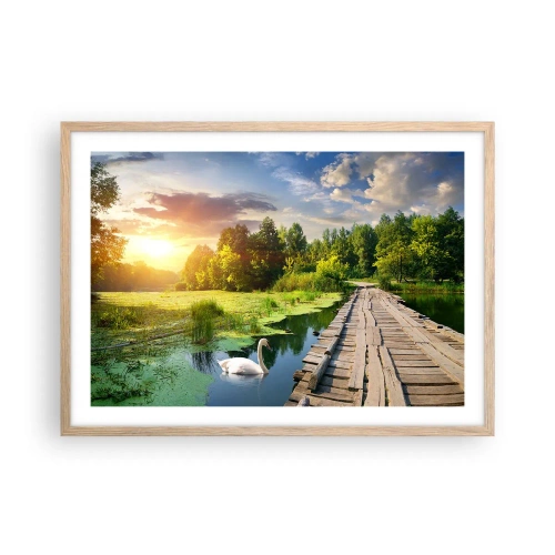 Poszter világos tölgy keretben - Nyár, mindenhol nyár - 70x50 cm