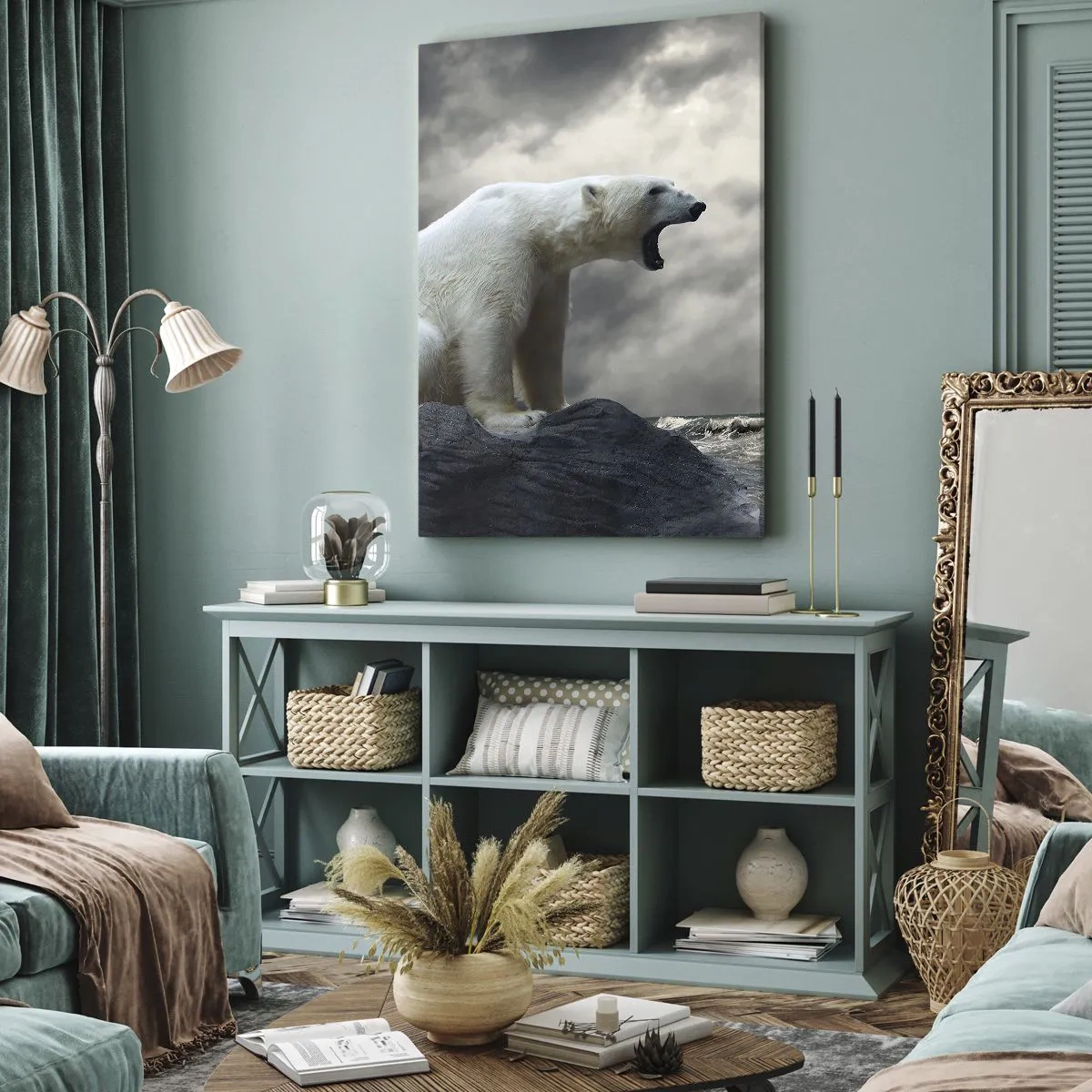 Vászonkép - A sarkvidék magányos királya - 50x70 cm
