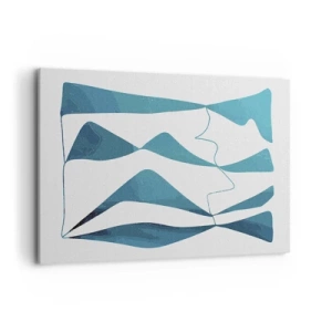 Vászonkép - Absztrakció: egy türkizkék összetétel - 120x80 cm
