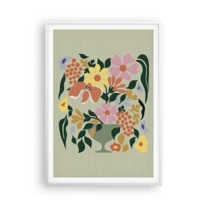 Poszter fekete keretben - Egy csokor, mely csordultig van élettel - 70x100 cm
