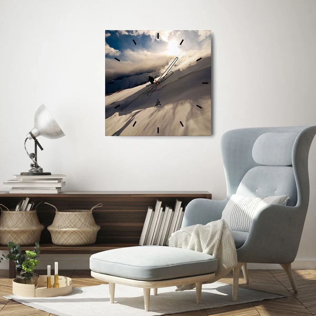 Falióra, Óra - Hegyi kihívás teljesítve - 40x40 cm