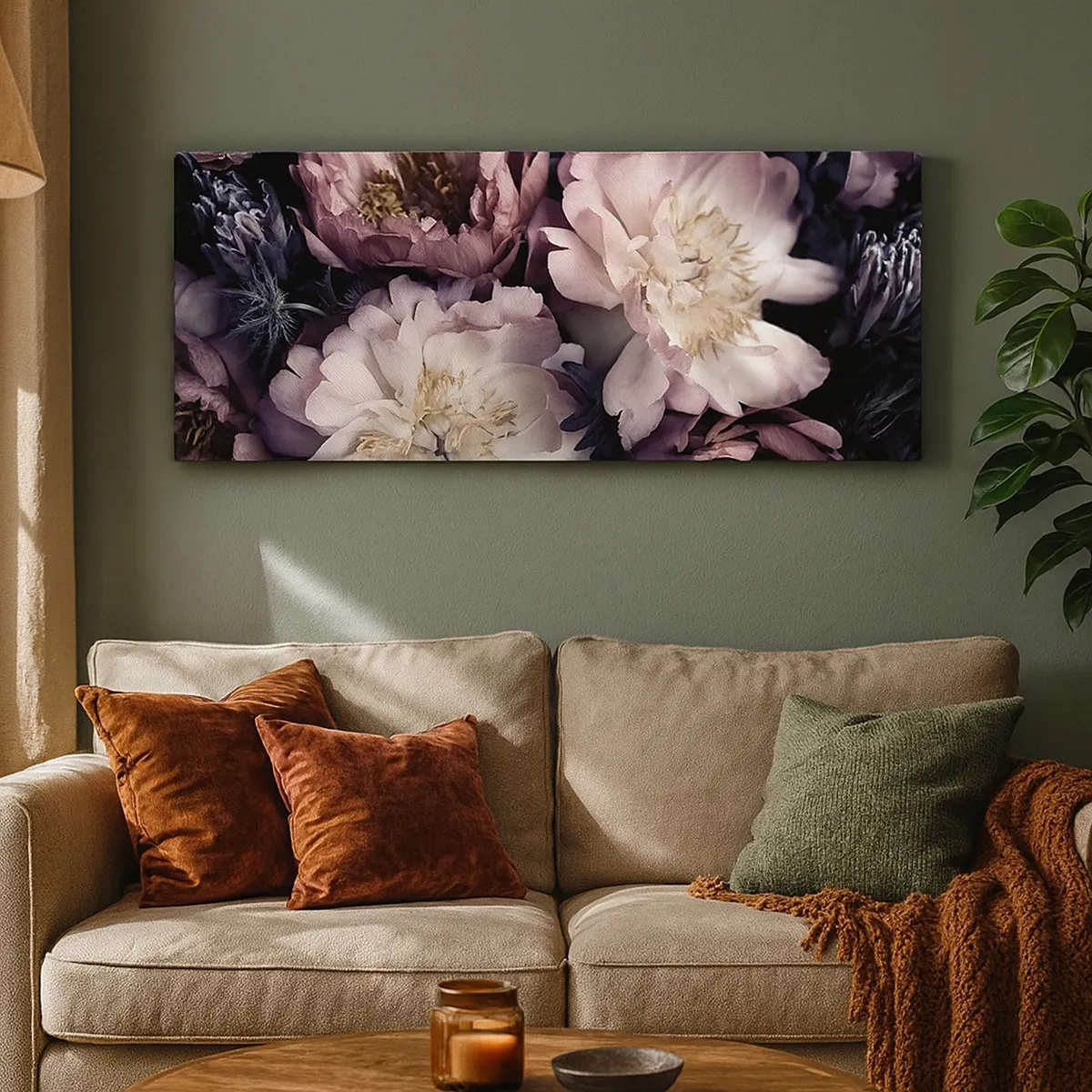 Vászonkép - Régi stílusú csokor - 30x30 cm