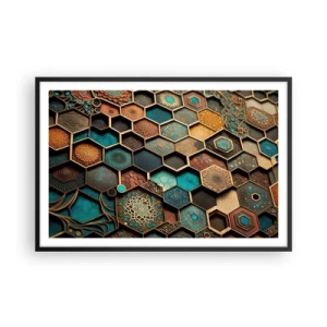 Poszter fehér keretben - Arab ornamentika - egy variáció - 91x61 cm