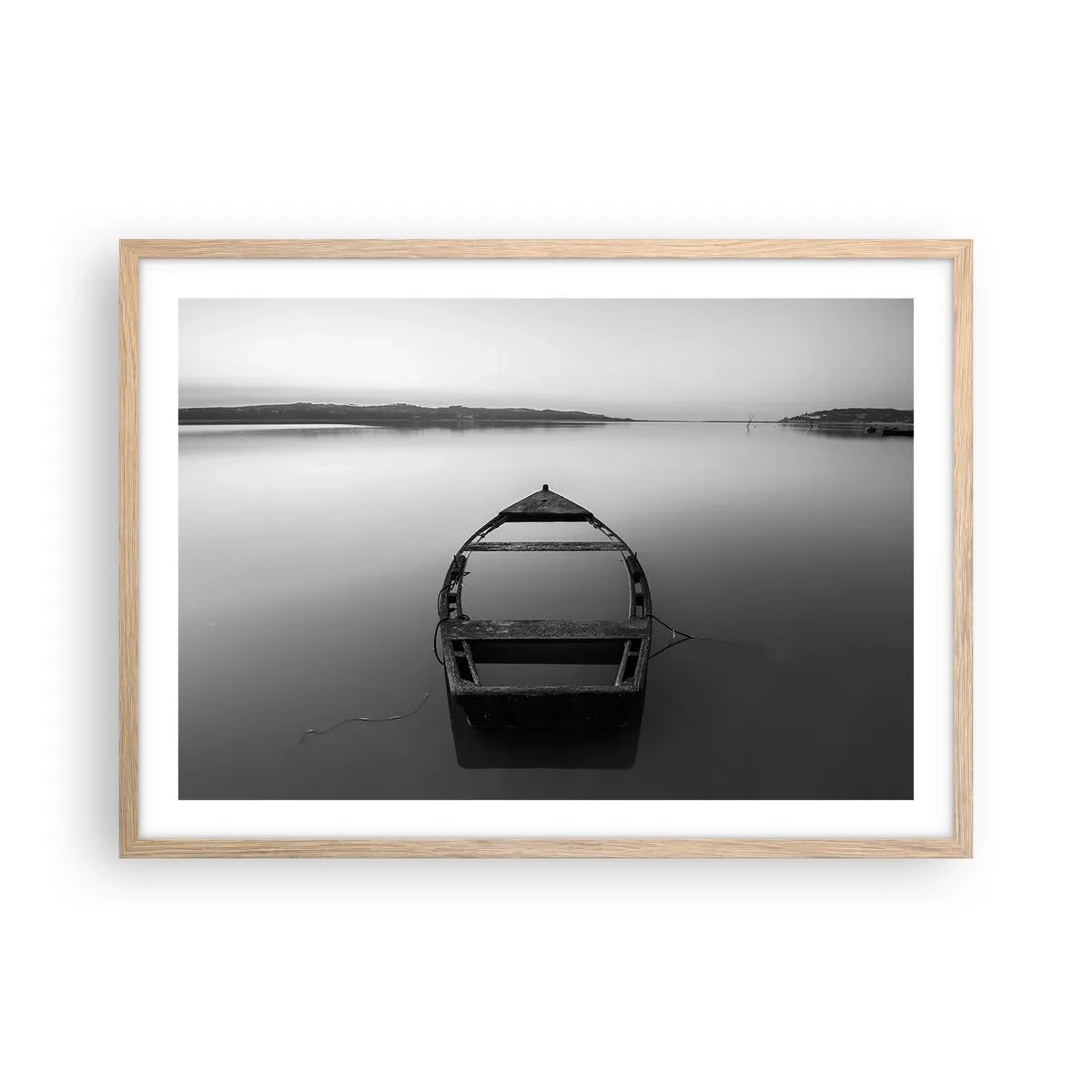 Poszter világos tölgy keretben - Vágyódás és melankólia - 70x50 cm