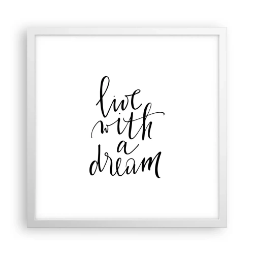 Poszter fekete keretben - Természetesen - 40x40 cm