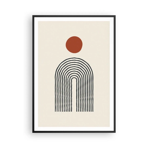 Poszter fehér keretben - Formák és színek vonzalma - 70x100 cm