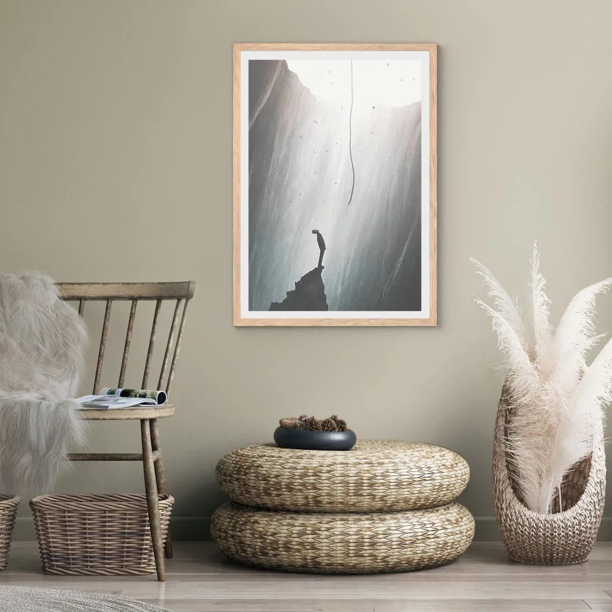 Poszter világos tölgy keretben - Mindig van kiút - 70x100 cm