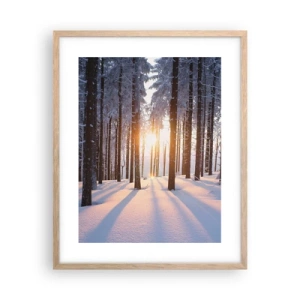 Poszter világos tölgy keretben - Egyértelműen fekete-fehéren - 40x50 cm