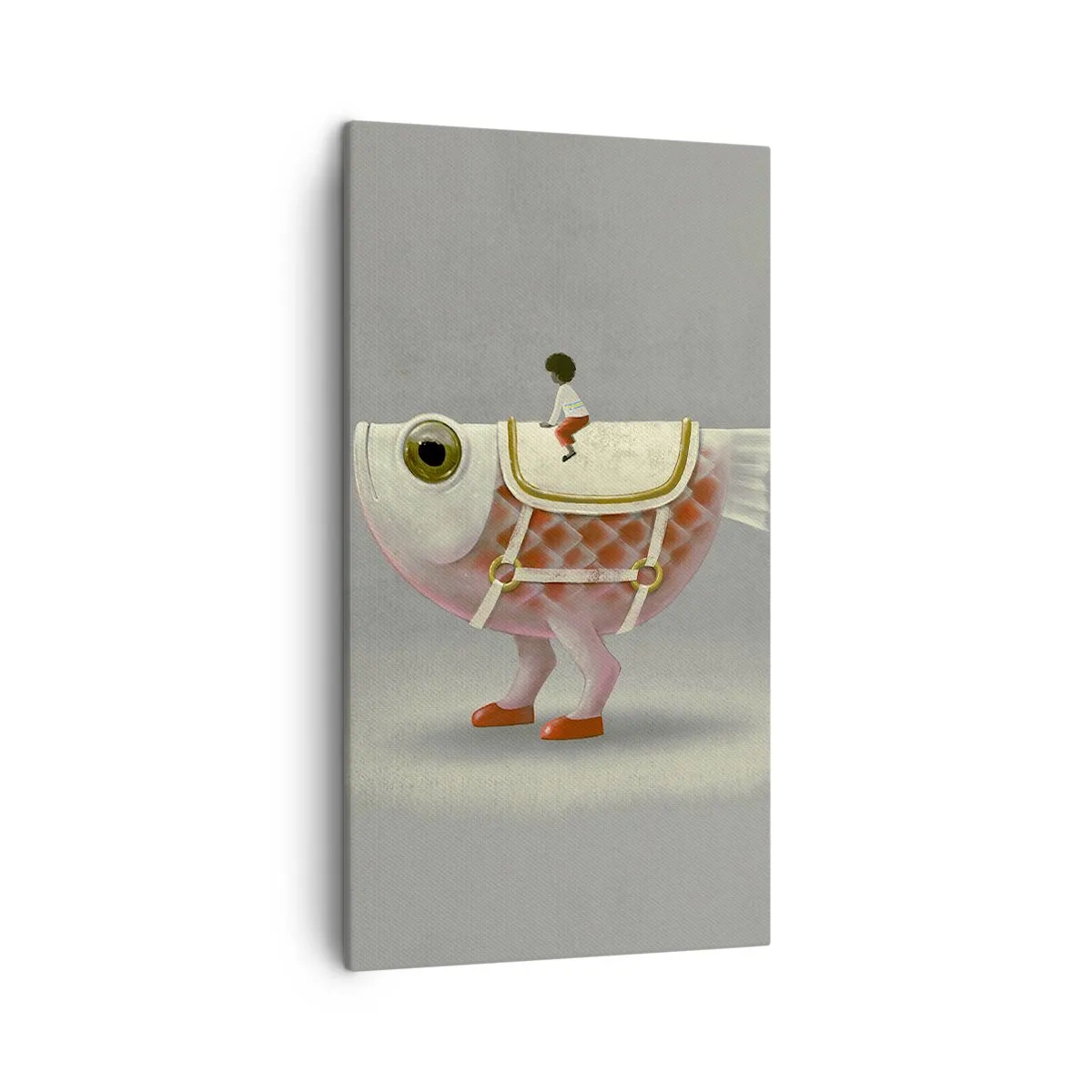 Vászonkép - A halas lovas - 45x80 cm