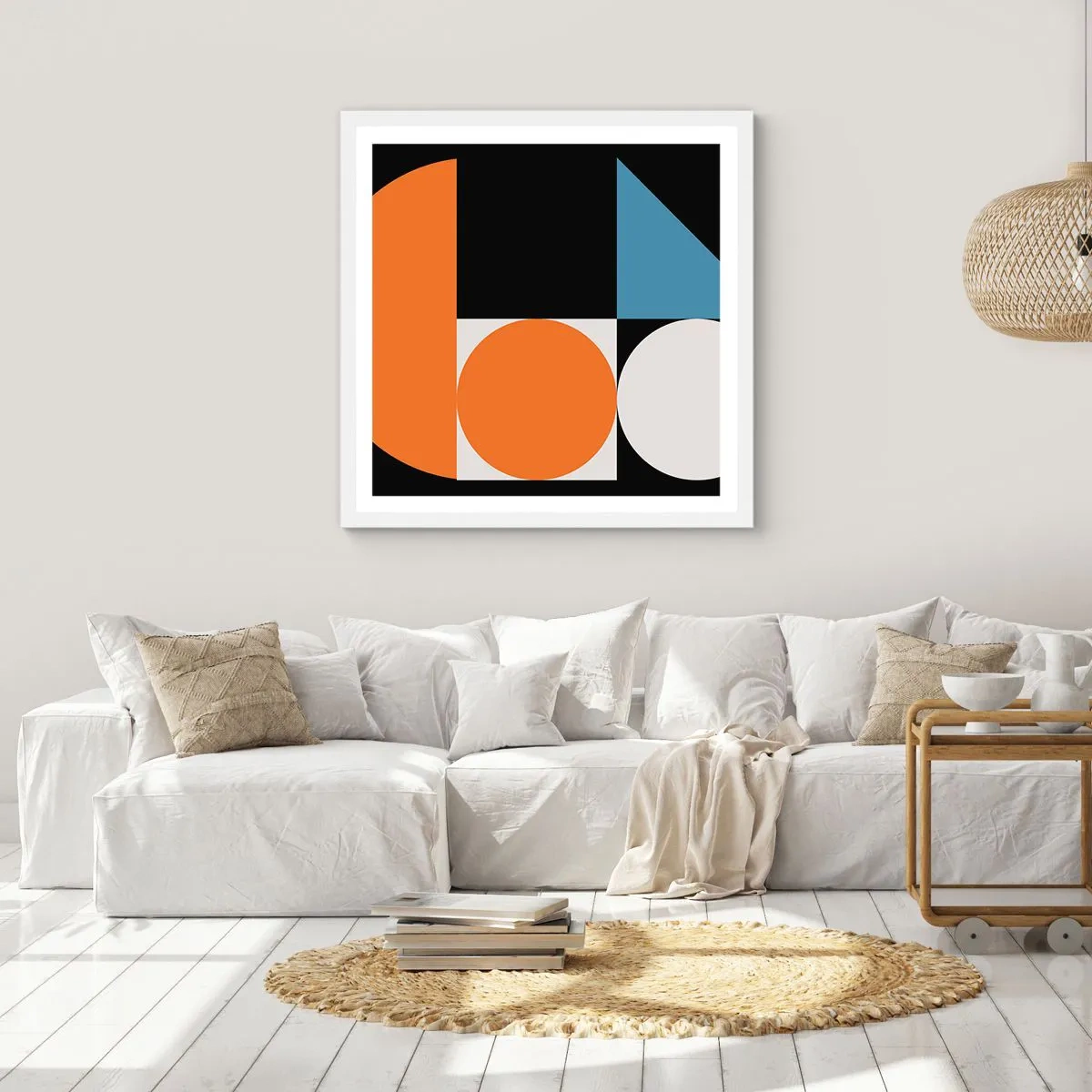 Poszter fekete keretben - Képletes rendszer - 60x60 cm