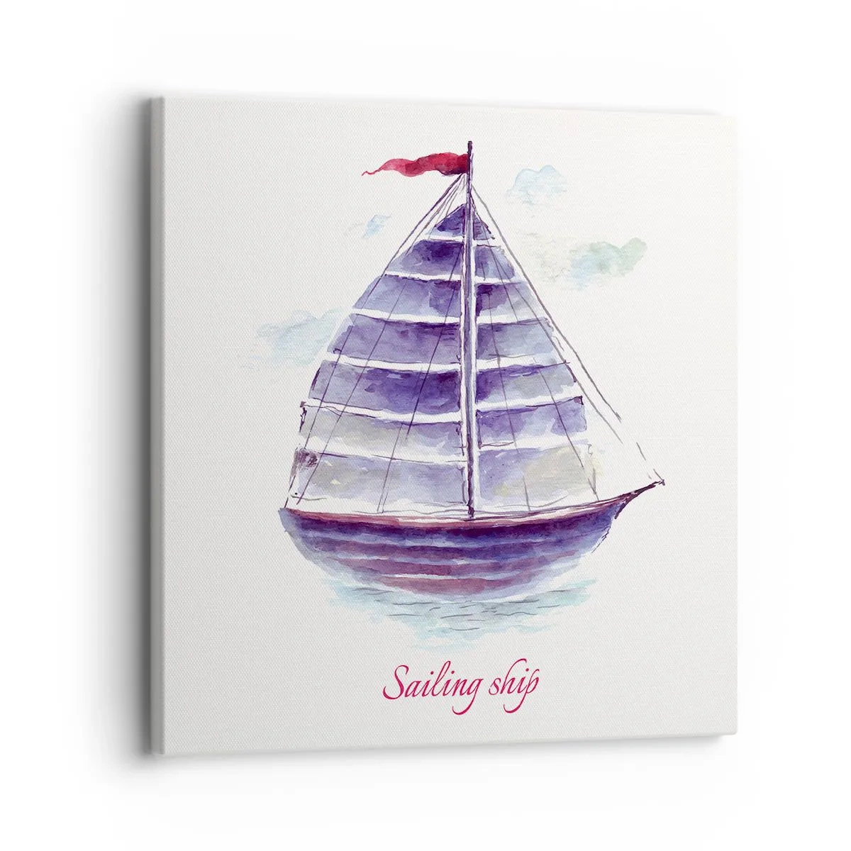 Vászonkép - Teli vitorlákat és nyugodt vizet - 30x30 cm