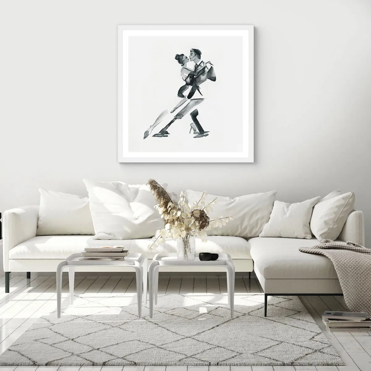 Poszter fekete keretben - Egy ütemben - 50x50 cm